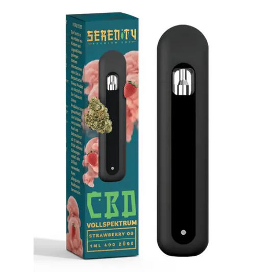 Serenity Full Spectrum CBD (96%) Vape 1ml with Strawberry