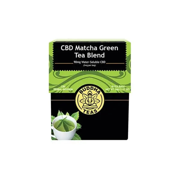 Buddha Teas 5mg CBD Tea Bags - Matcha Green Tea Blend - CBD