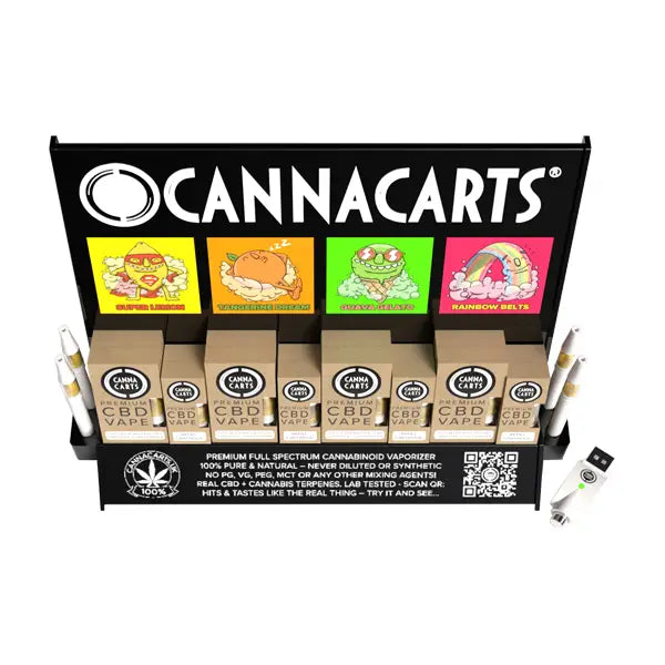 Cannacarts 420 POS Display Unit Set - 25 CBD Vapes - CBD