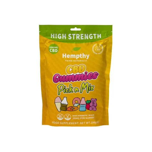 Hempthy 1000mg CBD Pick n Mix Gummies - 50 Pieces - CBD