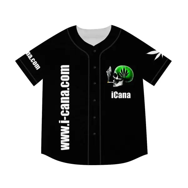iCana Men’s Baseball Jersey (AOP) - L / Black - All Over