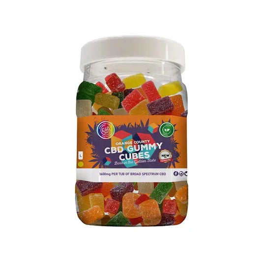 Orange County CBD 1600mg Gummies - Large Pack - Gummy Cubes