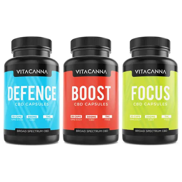 Vitacanna 500mg Broad Spectrum CBD Vegan Capsules - 50 Caps
