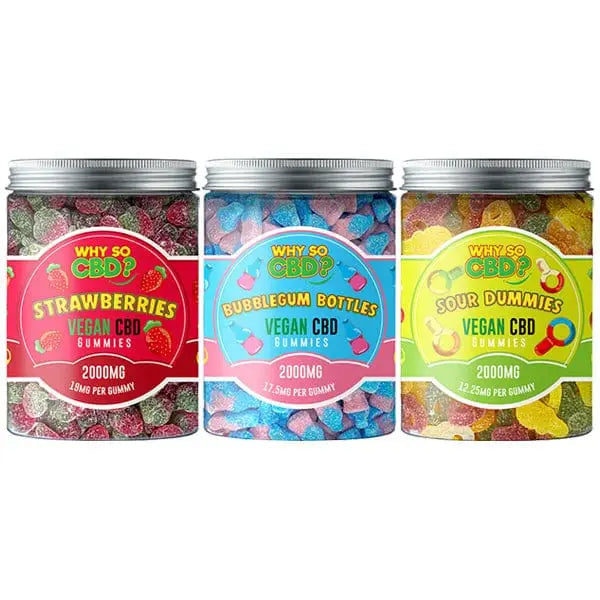 Why So CBD? 2000mg CBD Large Vegan Gummies - 11 Flavours -