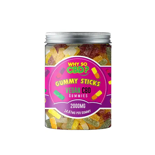 Why So CBD? 2000mg CBD Large Vegan Gummies - 11 Flavours -